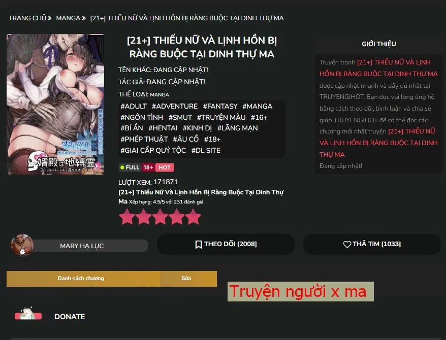 [21+] Hồn Ma La Liếm Là Người Tình Kiếp Trước – Nam Yandere 1.1 trang 2
