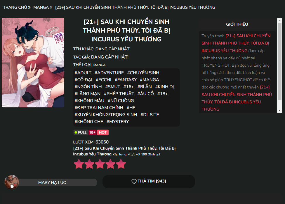 [21+] Một Đêm Bị Ma Cà Rồng Quấn Lấy 1.1 trang 2