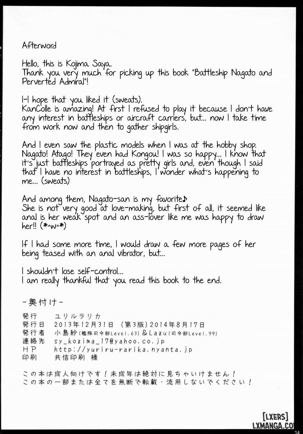 Battleship Nagato and Perverted Admiral Oneshot trang 34