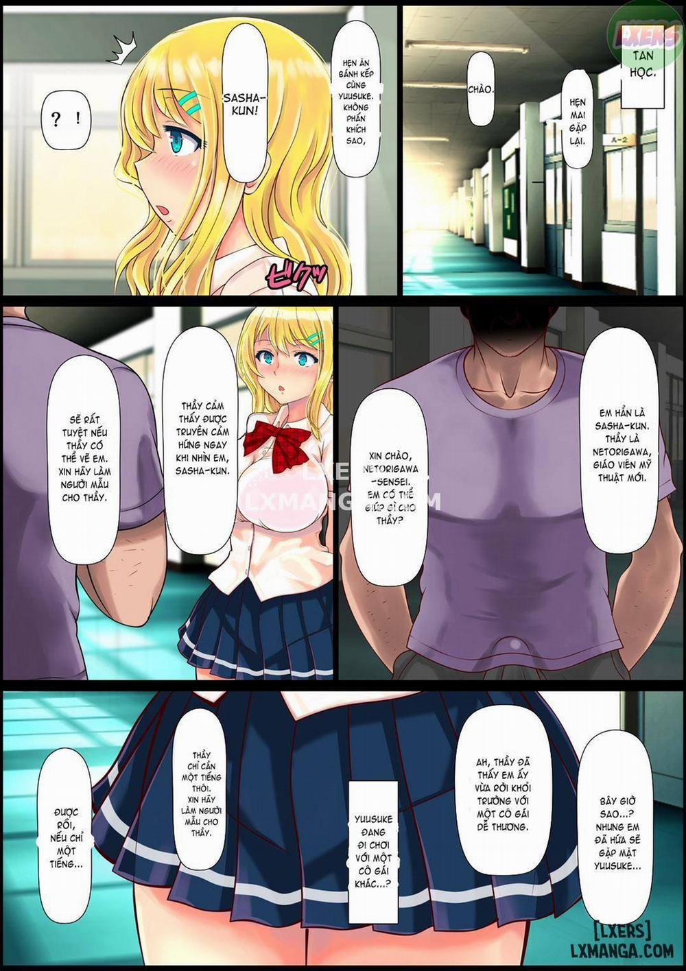 Blond Joshi Ryuugakusei Tanetsuke Press Namahame Taiken Oneshot trang 5