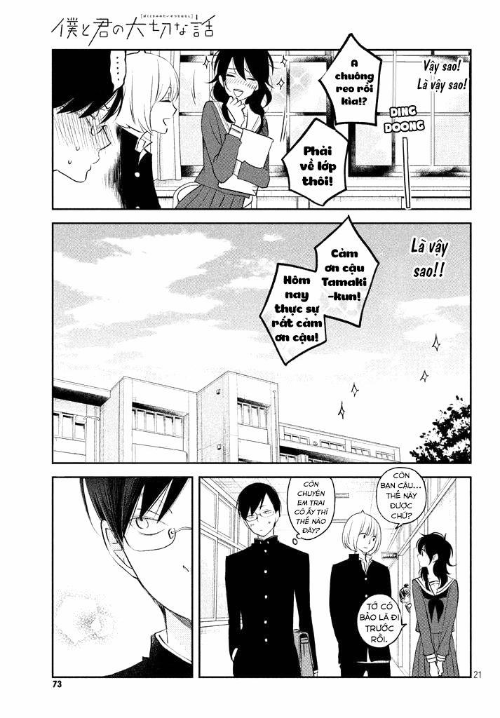 Boku To Kimi No Taisetsu Na Hanashi 13 trang 21