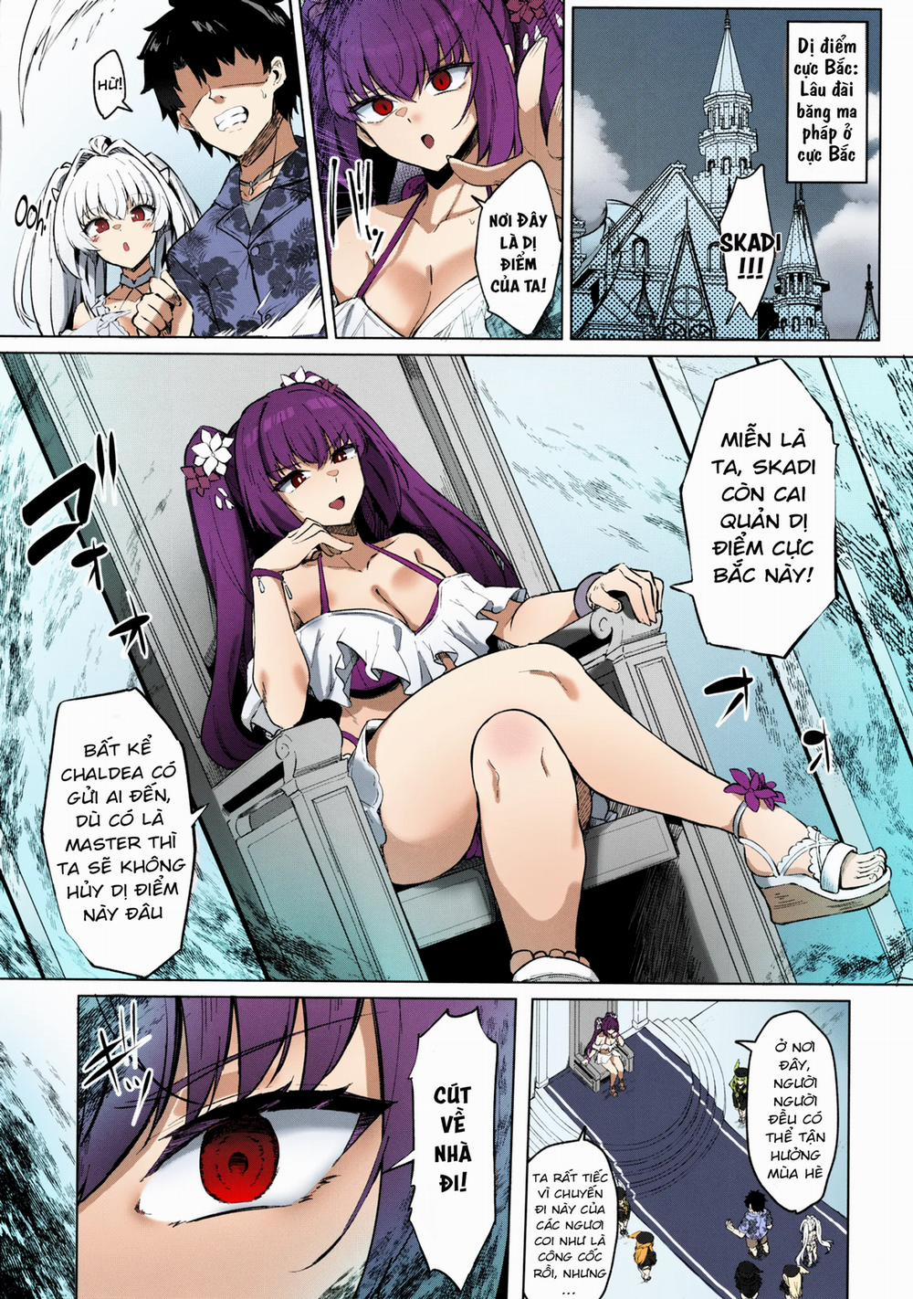 Chaldea Midsummer Vacation. Marrying and Mana Transferring with Bride Skadi (Bản full màu) Oneshot trang 4