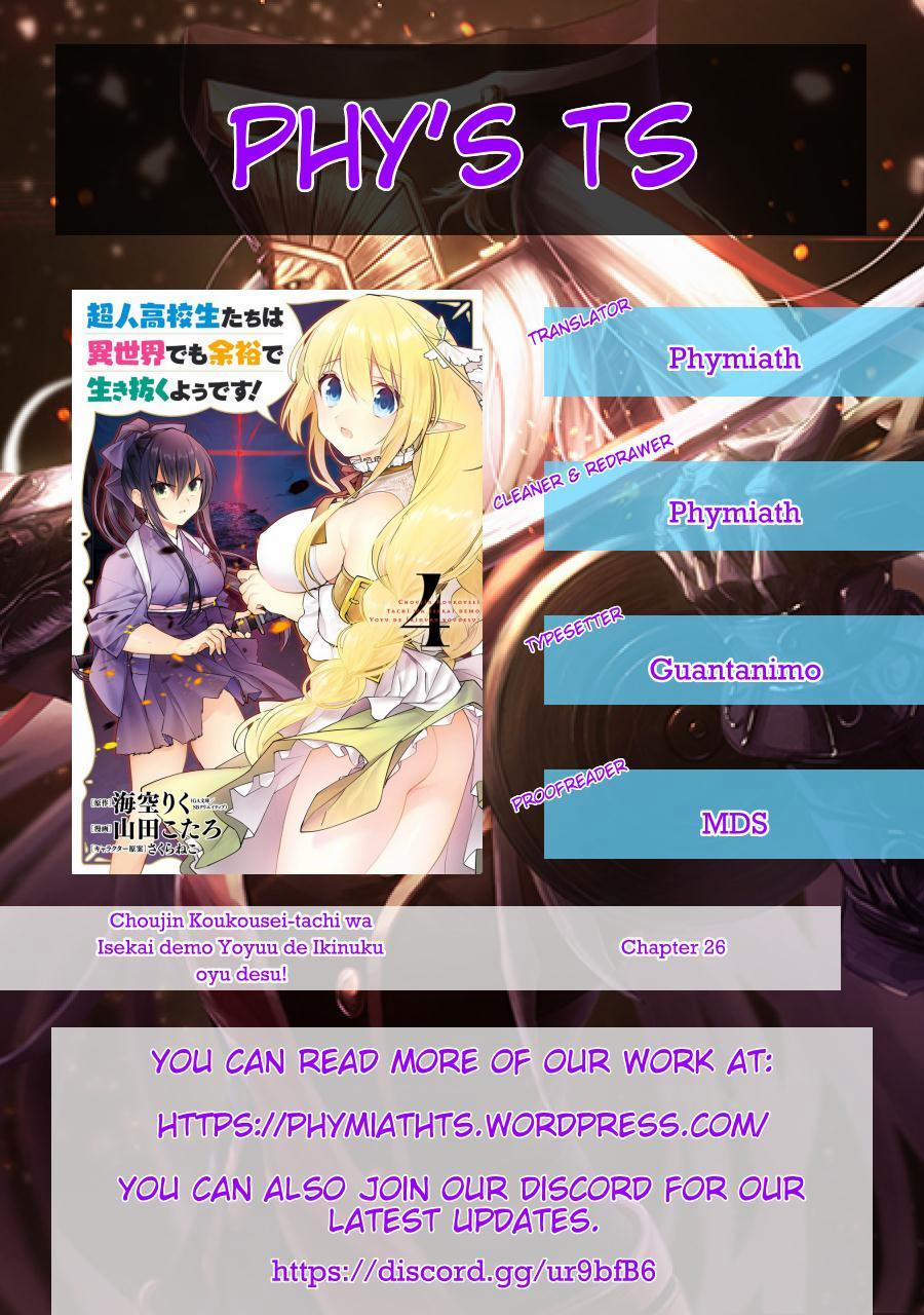 Choujin Koukousei-Tachi Wa Isekai Demo Yoyuu De Ikinuku You Desu 26 trang 20