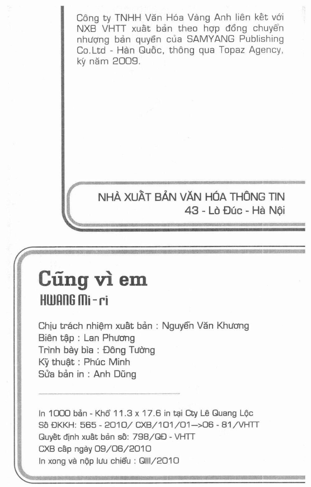 Cũng Vì Em 2 trang 1