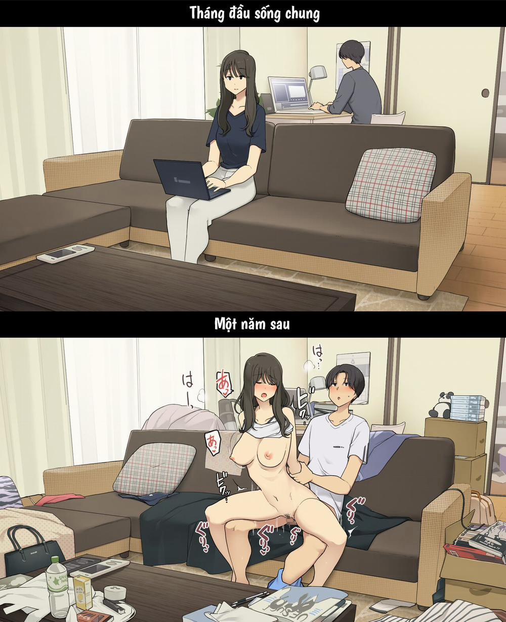 Cuộc sống thường nhật của một cặp đôi: Tháng đầu sống chung và một năm sau Oneshot trang 10