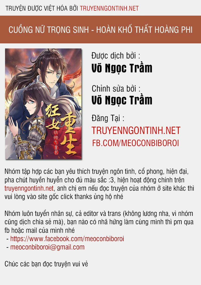 Cuồng Nữ Trọng Sinh - Hoàn Khố Thất Hoàng Phi 2 trang 0