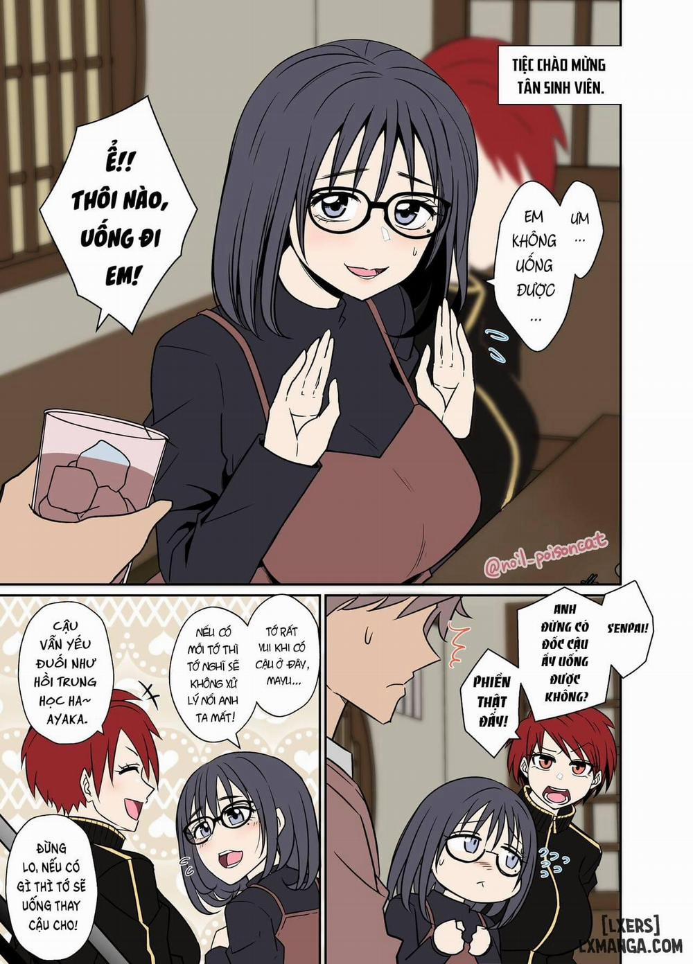 Daigaku no Shinjin Kangeikai de Ichinensei o Yowasete Warui Koto o Suru Hanashi Oneshot trang 1