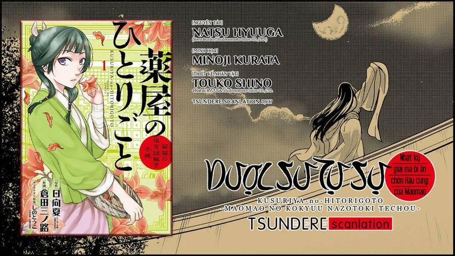 Dược Sư Tự Sự – Nhật Ký Giải Mã Bí Ẩn Chốn Hậu Cung Của Maomao 3 trang 0