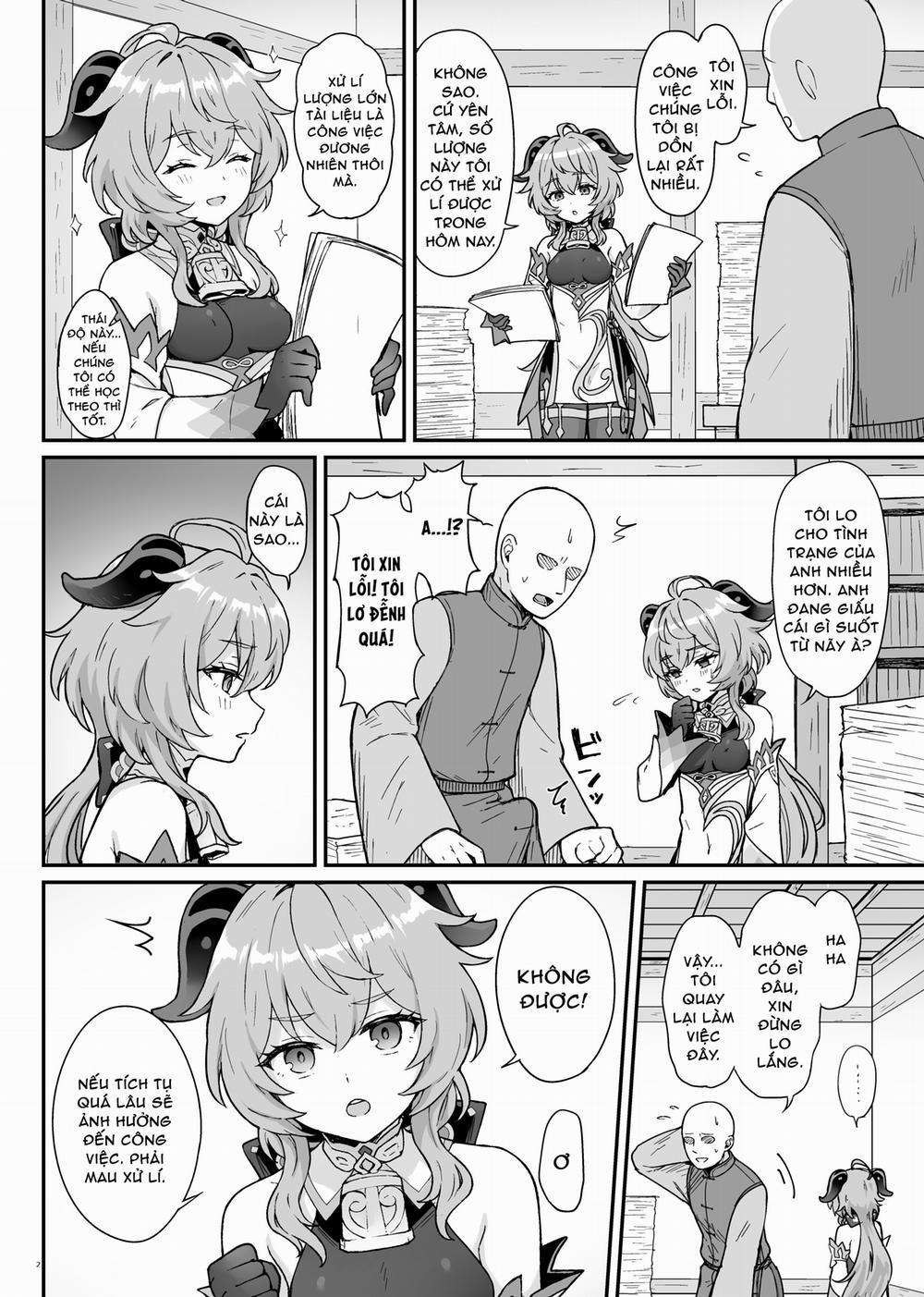 Ganyu-chan ga Shigoto to Seiyoku Shori o Otetsudai suru Hon. Oneshot trang 2