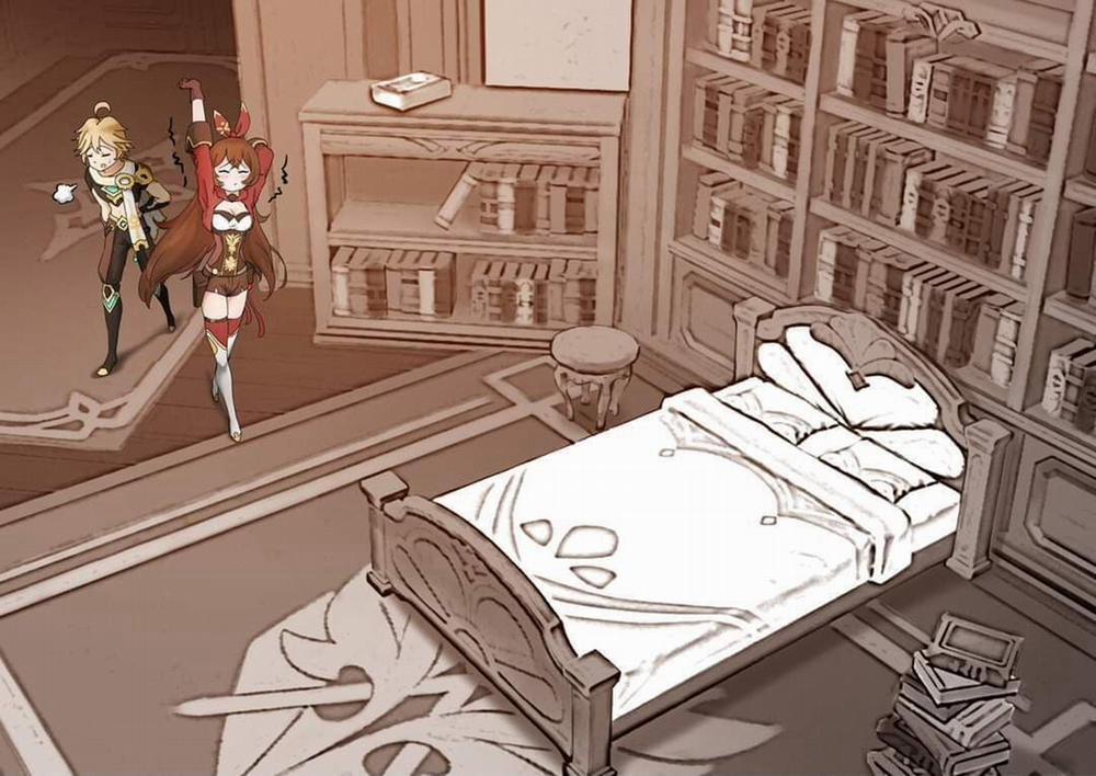 Genshin Impact Aether X Amber Doujin 1 trang 1