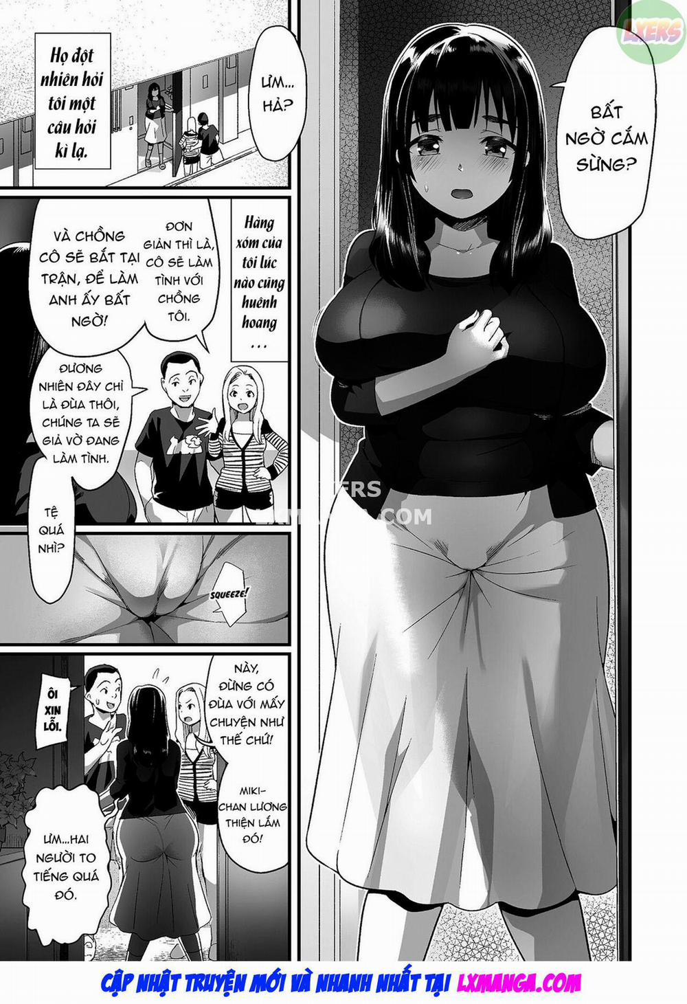 Hitozuma Netori Surprise ~Danna no Me no Mae de Chitsunai Shasei Oneshot trang 4