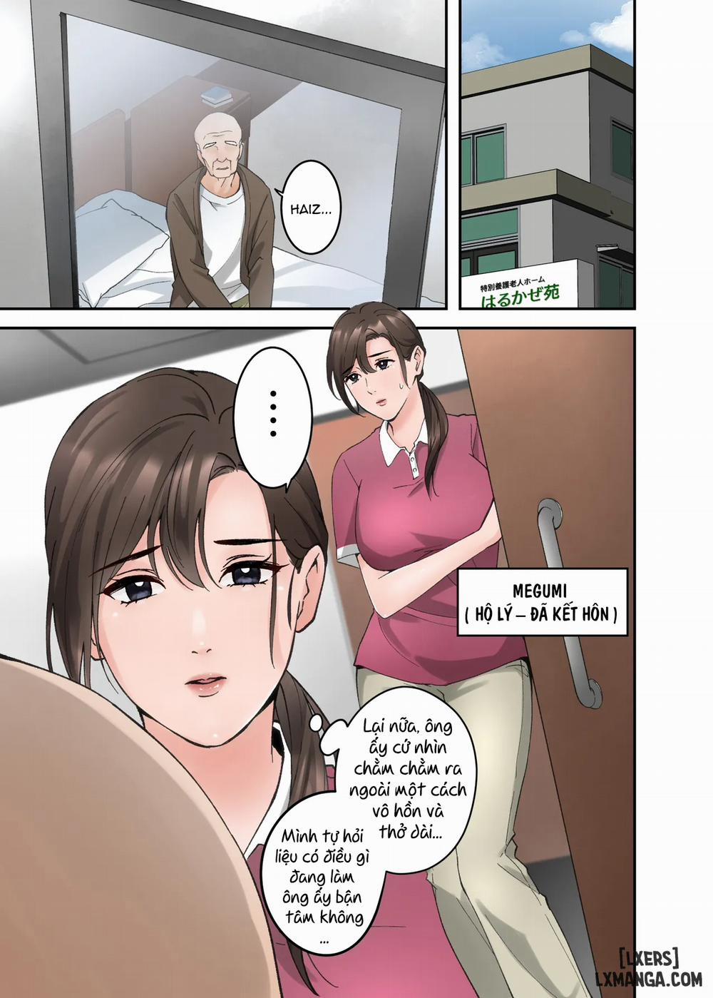 Hitozuma no Kaigoshi ga Yoboyobo Jii-san ni Ikasare Makuru Hanashi- Truyện Màu 1 trang 1