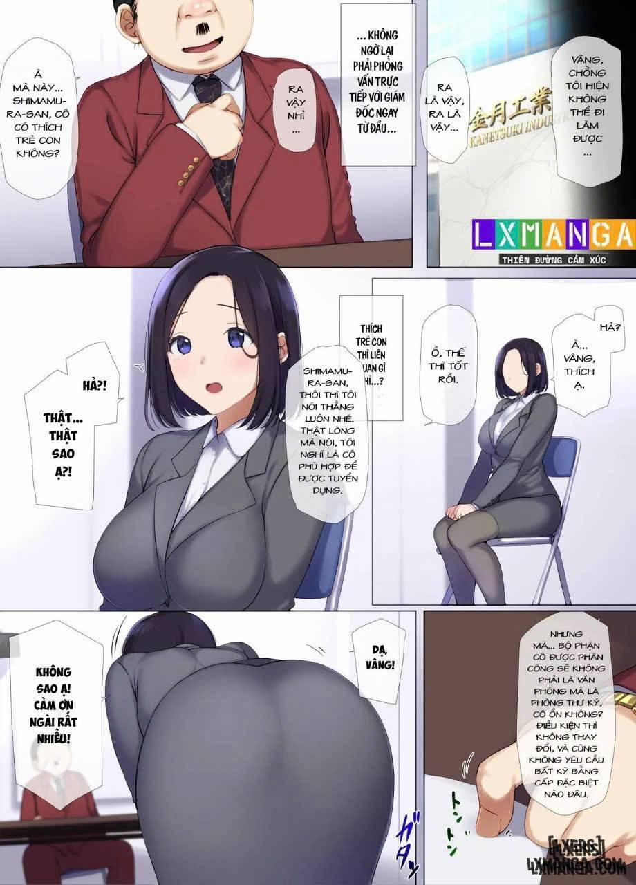 Hitozuma OL no Oshigoto wa Shachou no Musuko no Seishori Benki desu Oneshot trang 4