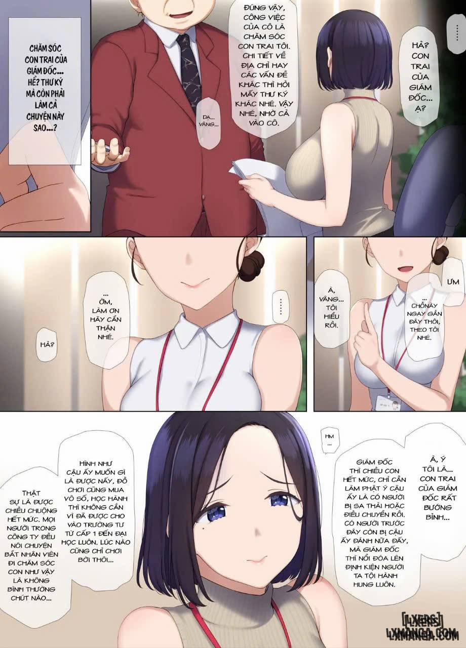 Hitozuma OL no Oshigoto wa Shachou no Musuko no Seishori Benki desu Oneshot trang 7