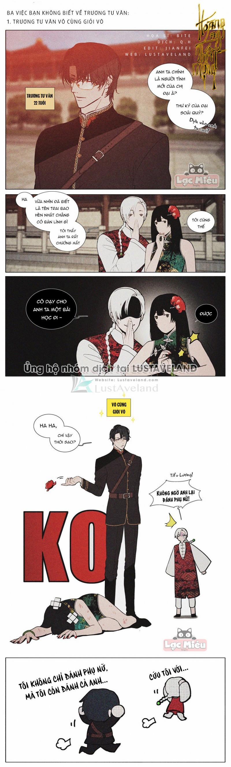 Hoàng Lan Nhất Mộng 0 BONUS 0 BA VIỆC BẠN KHÔNG BIẾT VỀ TRƯƠNG TƯ VĂN 0 trang 0