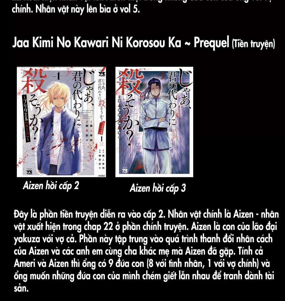 Jaa Kimi No Kawari Ni Korosou Ka ~ Prequel (Tiền Truyện) 1 trang 1