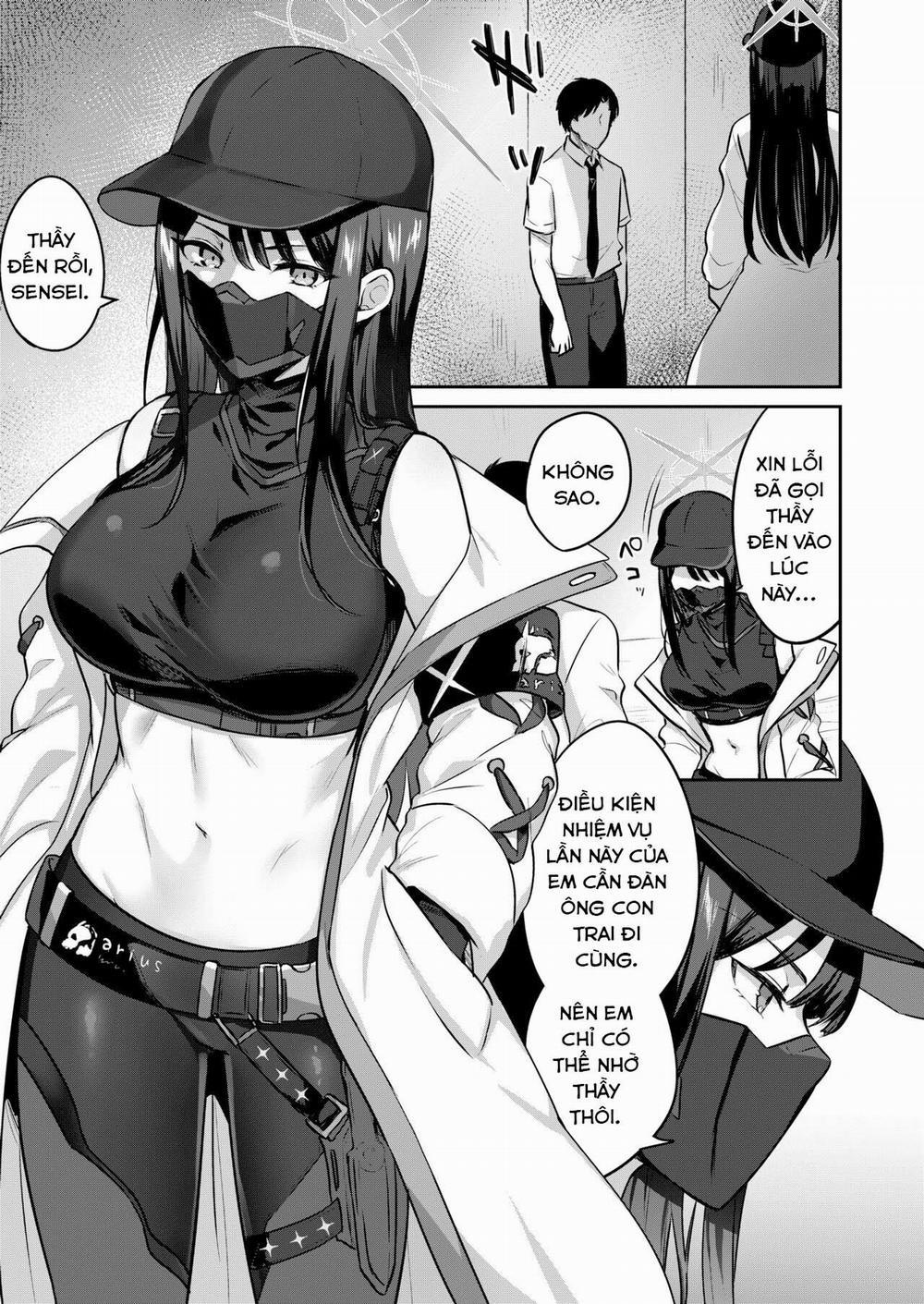 Không thể ra khỏi phòng nếu không làm tình với Saori. (Blue Archive) Oneshot trang 6