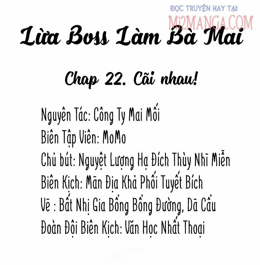 Lừa Boss Làm Bà Mai 22 trang 1