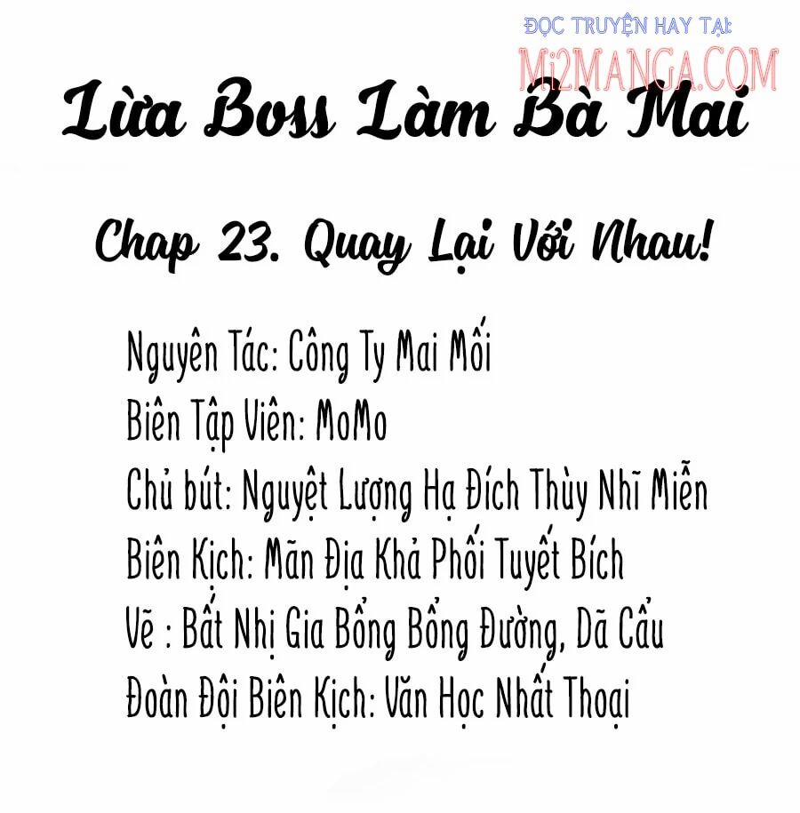 Lừa Boss Làm Bà Mai 23 trang 1