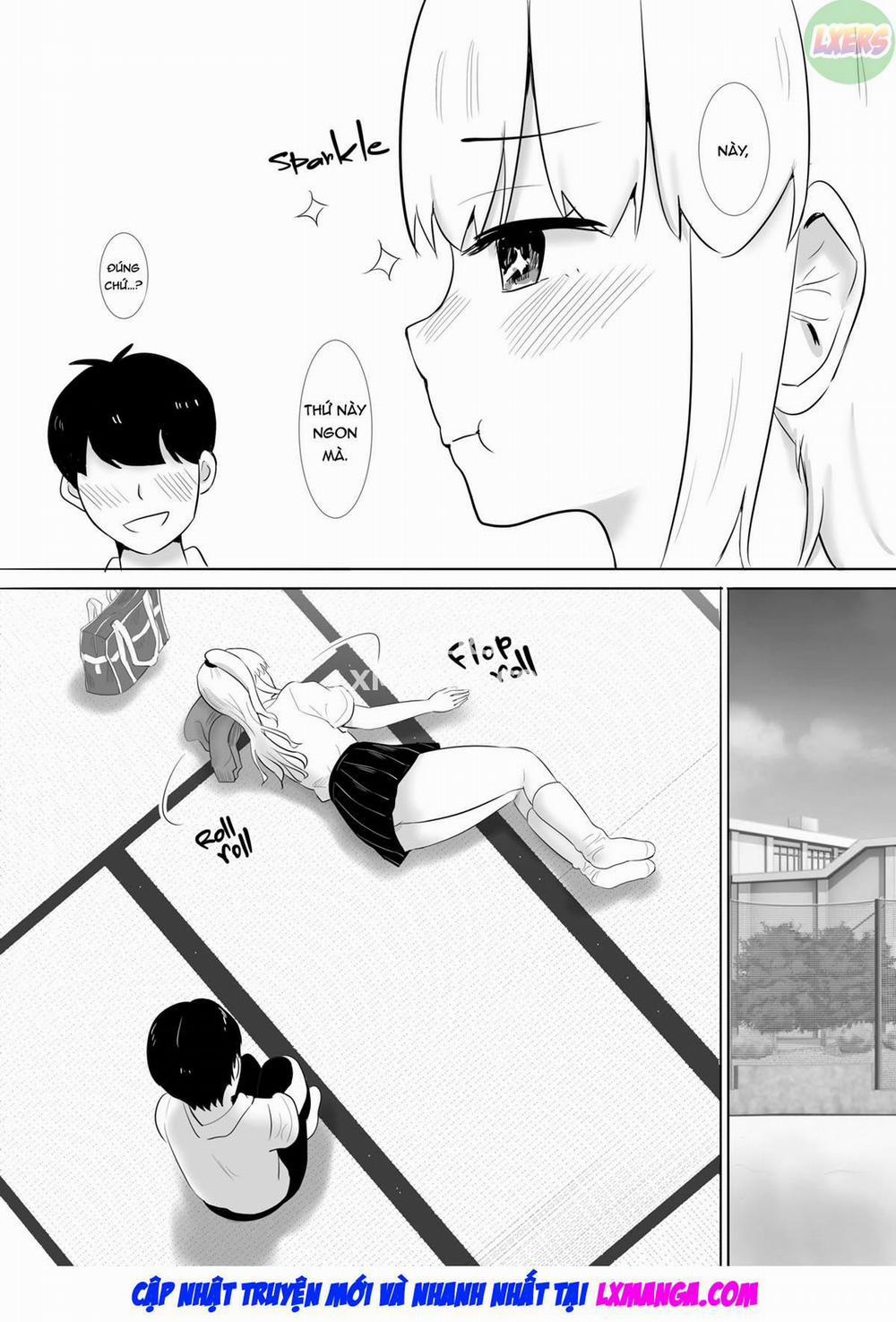 Mukuchi na Jitome Gal to Futarikiri no Bushitsu de Bunkabu Nanoni Asedaku Nakadashi Sex na Houkago Oneshot trang 9