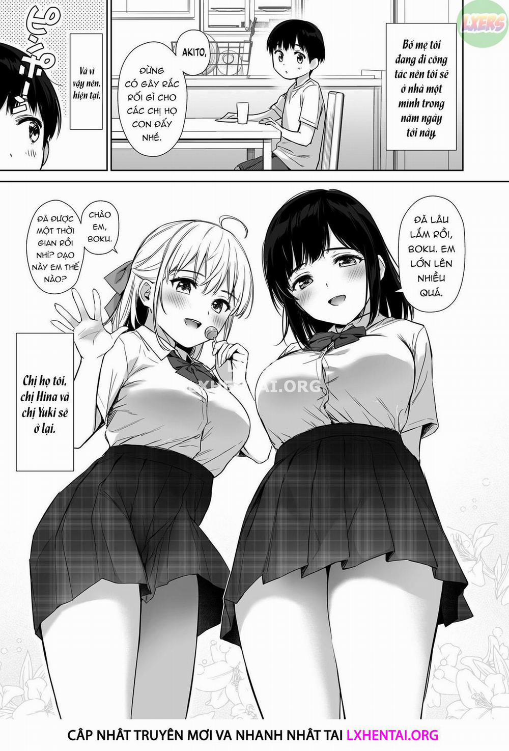 Naisho No Hajimete ~Suunenburi Ni Atta Shinseki No Bijin JK Shimai Ni Ecchi No Tehodoki Sarechaimasu~ Oneshot trang 4