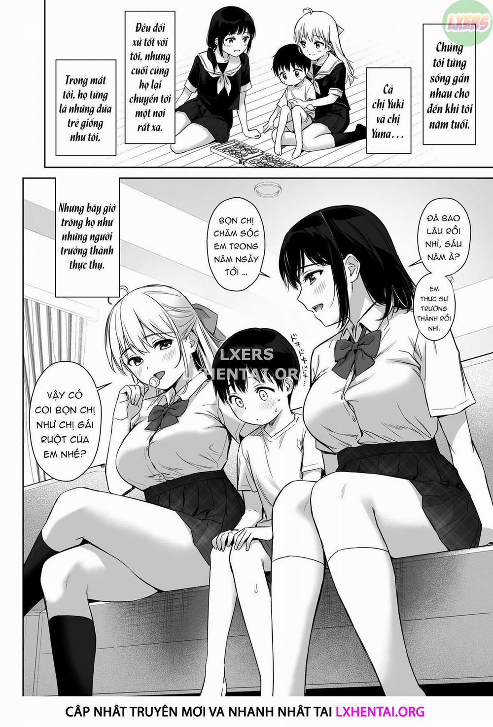 Naisho No Hajimete ~Suunenburi Ni Atta Shinseki No Bijin JK Shimai Ni Ecchi No Tehodoki Sarechaimasu~ Oneshot trang 5