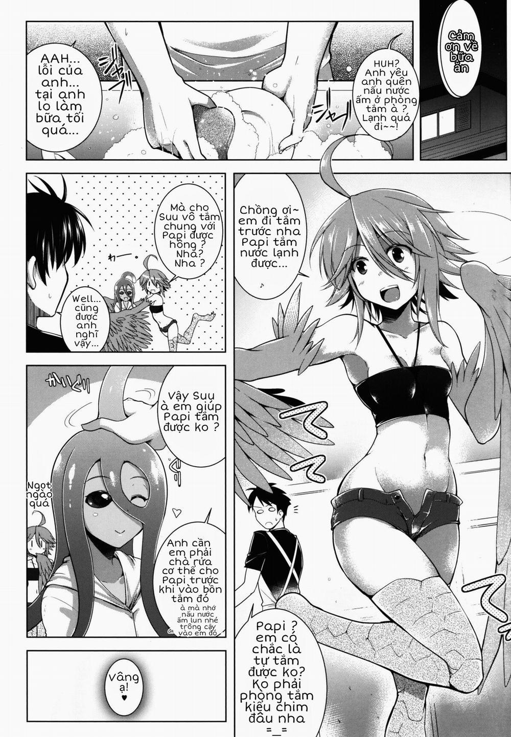 Nằm yên để tắm cho nào! (Monster Musume no Iru Nichijou) Oneshot trang 5