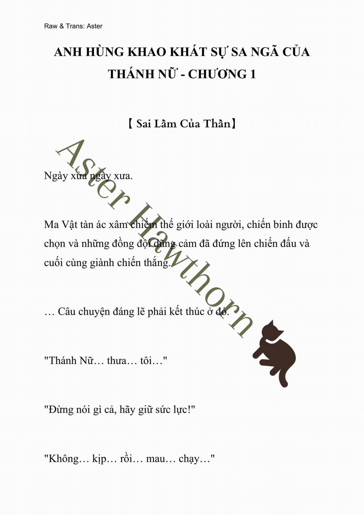 [Novel] Anh Hùng Khao Khát Sự Sa Ngã Của Thánh Nữ 1 trang 0