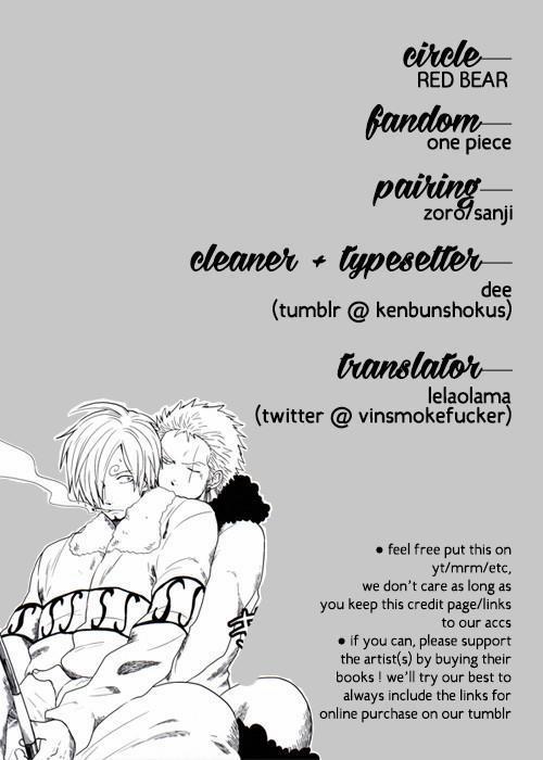 Roronoa Zoro X Sanji One Piece Dj 11 trang 1