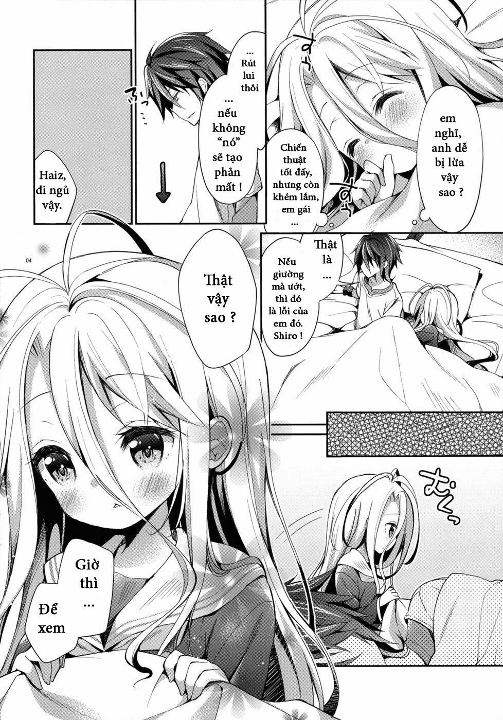 "Shiro... Kyou Kara Kodomo Onaho Ni, Naru" (No Game No Life) Oneshot trang 2