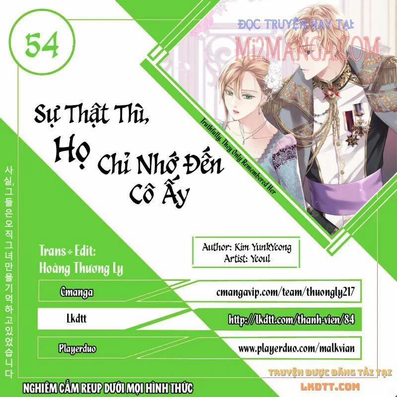 Sự Thật Thì, Họ Chỉ Nhớ Đến Cô Ấy 54 trang 0