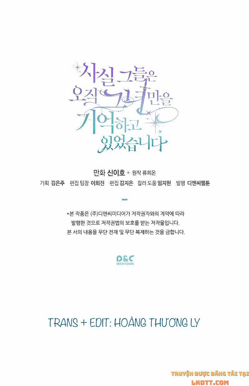 Sự Thật Thì, Họ Chỉ Nhớ Đến Cô Ấy 8 trang 1