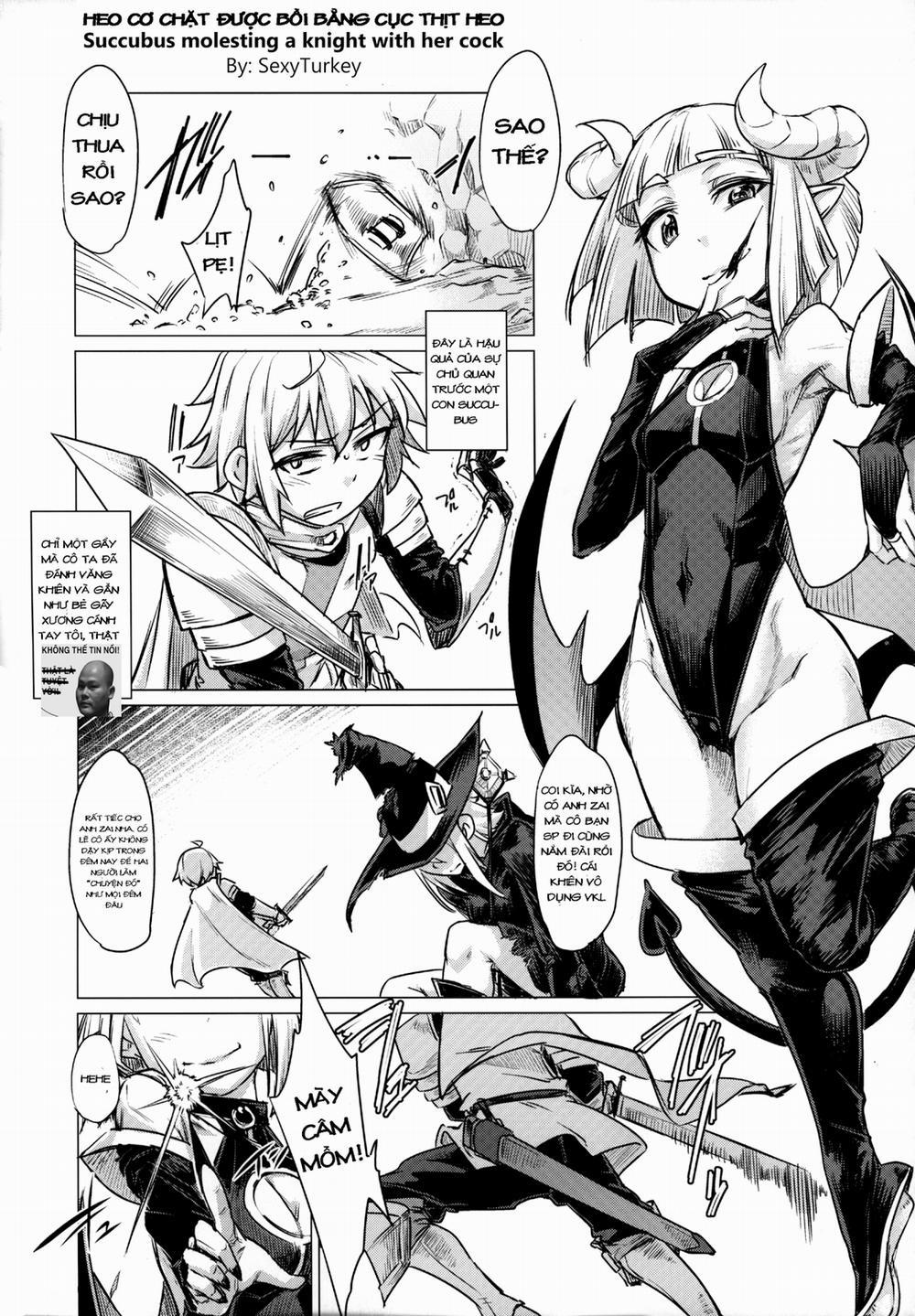 Succubus Molesting a Knight with Her Cock Oneshot trang 0