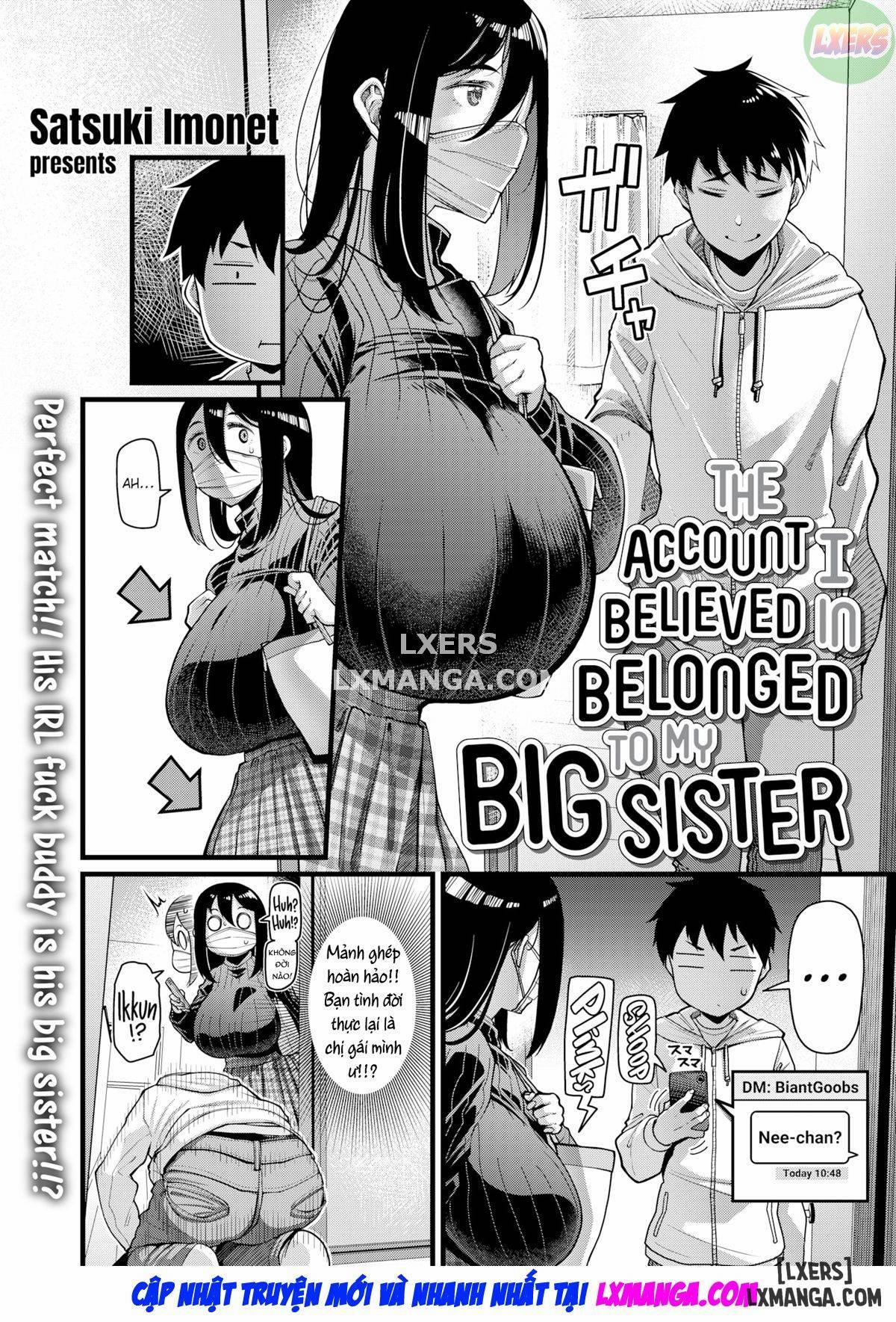 The Account I Believed In Belonged to My Big Sister 1 trang 1