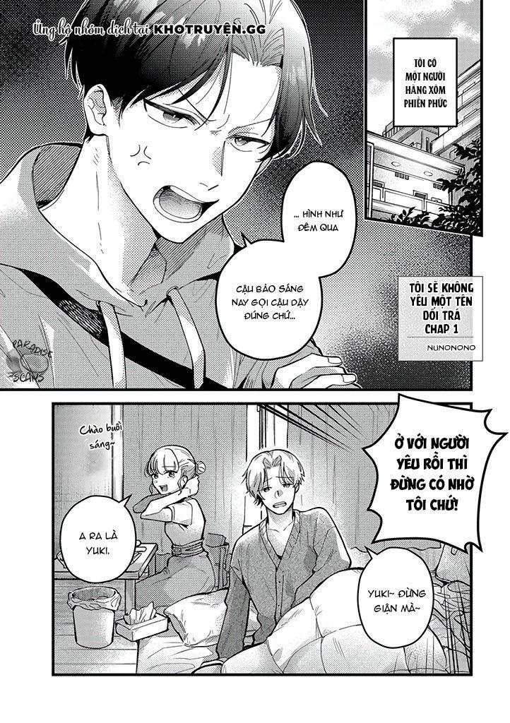 Tôi Sẽ Không Phải Lòng Tên Gian Manh Như Cậu 1 trang 1