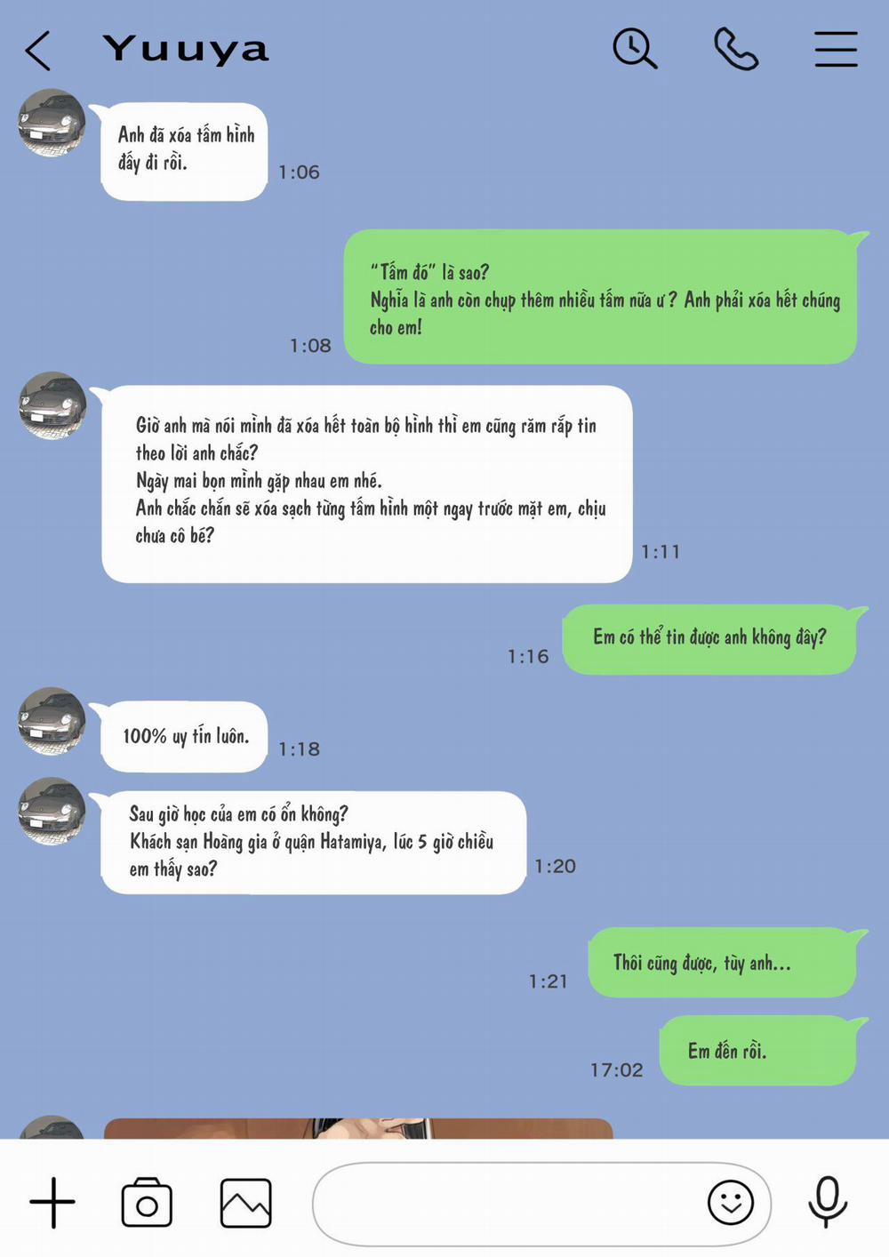 Truyện Phát hiện sừng khi xem trộm điện thoại bạn gái 2 trang 3