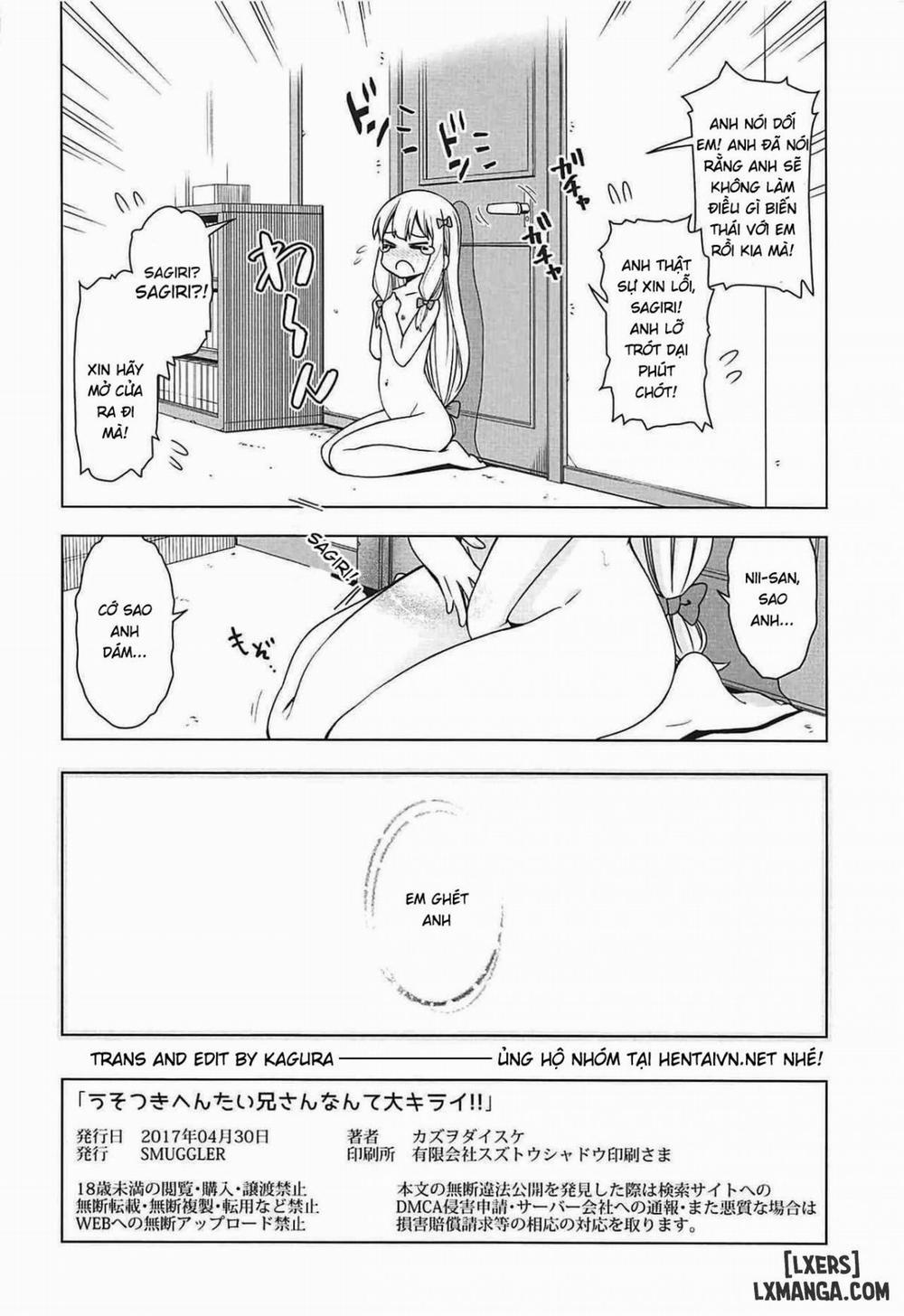 Usotsuki Hentai Nii-san nante Daikirai Oneshot trang 20