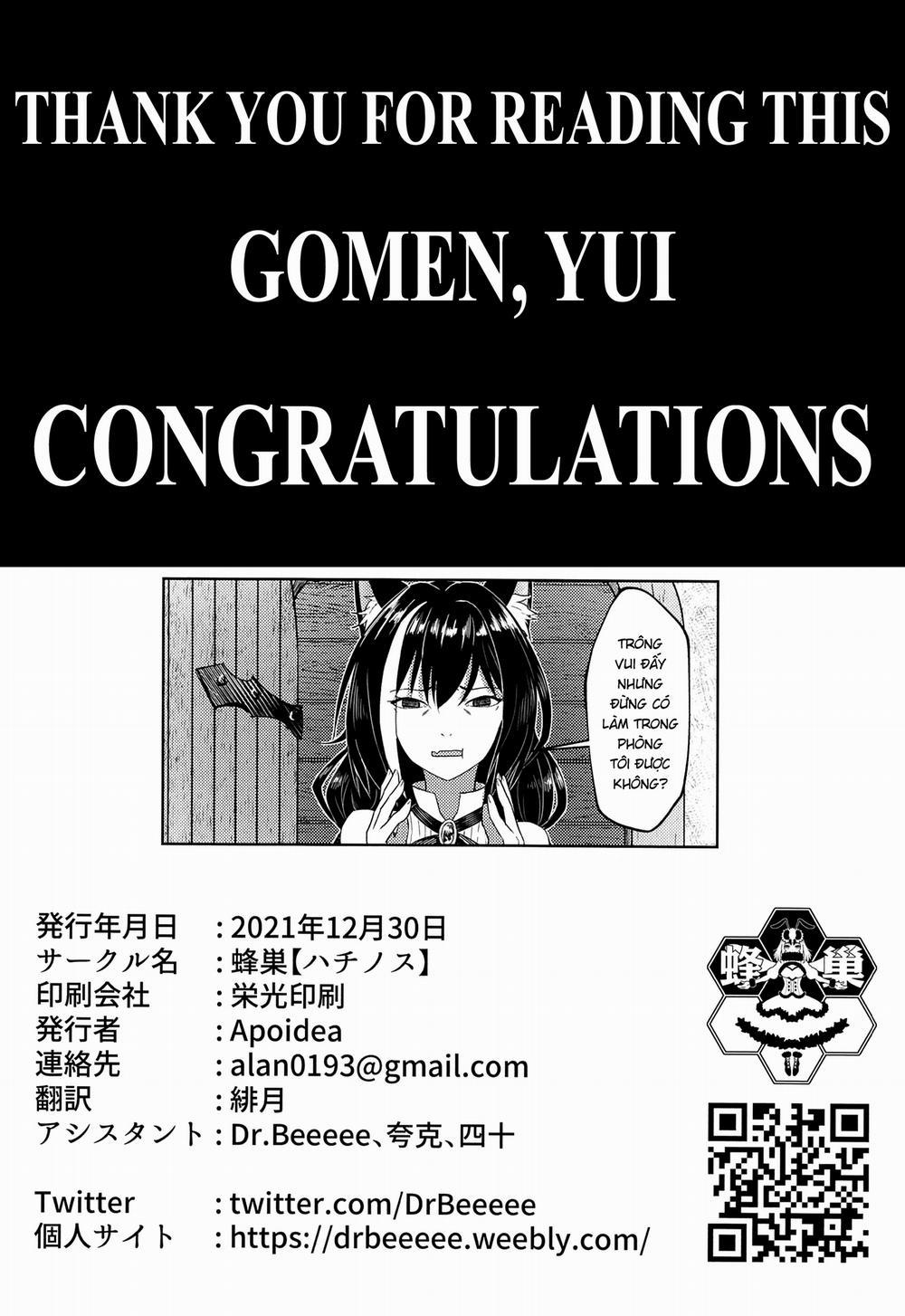 Yui-chan to Kishi-kun Futarikiri no Hitotoki Oneshot trang 33